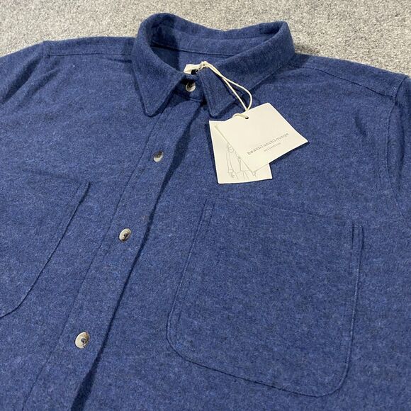 BeachLunchLounge Sally Brushed Knit Shacket Womens X-Large XL Blue Shirt Jacket - Picture 5 of 16